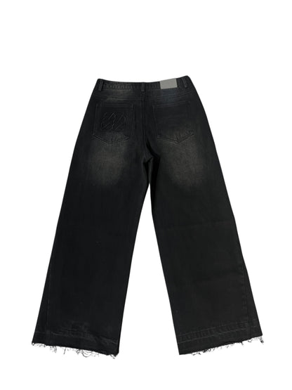 Flared baggy jeans onyx