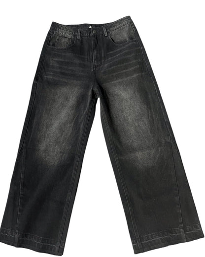 Flared baggy jeans onyx