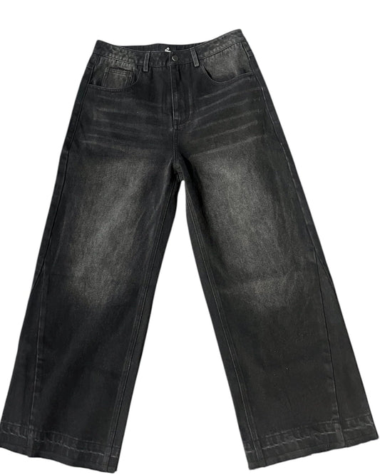 Flared baggy jeans onyx