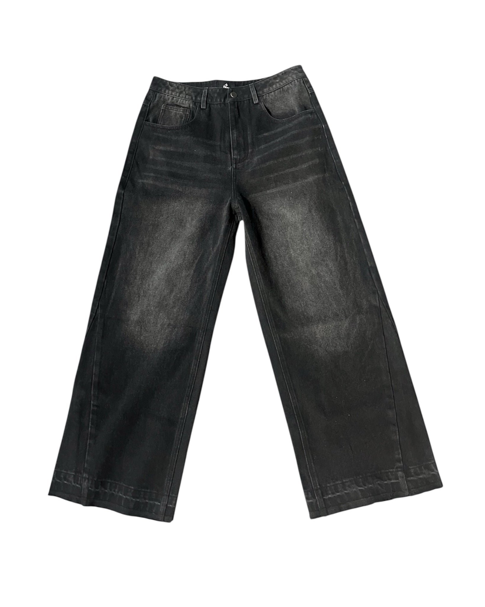 Flared baggy jeans onyx